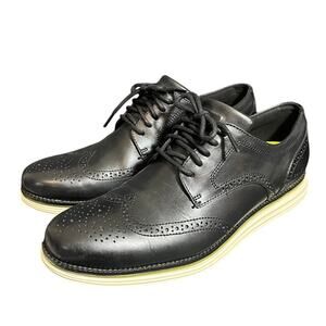 Cole Haan Men's Original Grand Shortwing Oxford Black Leather Size 11.5 M‎